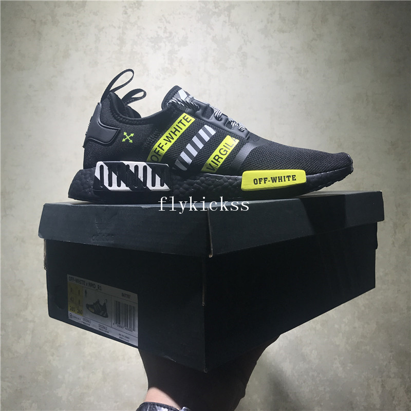 Off White x Adidas NMD R1 Boost Black